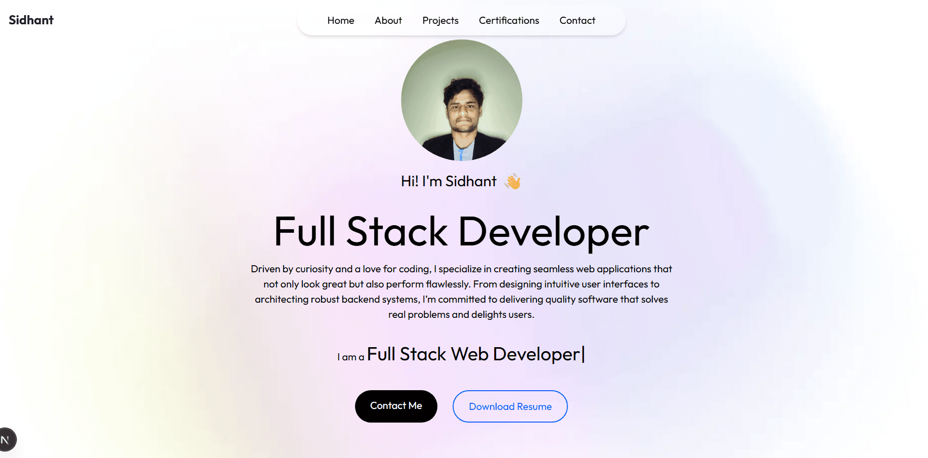 Portfolio Screenshot